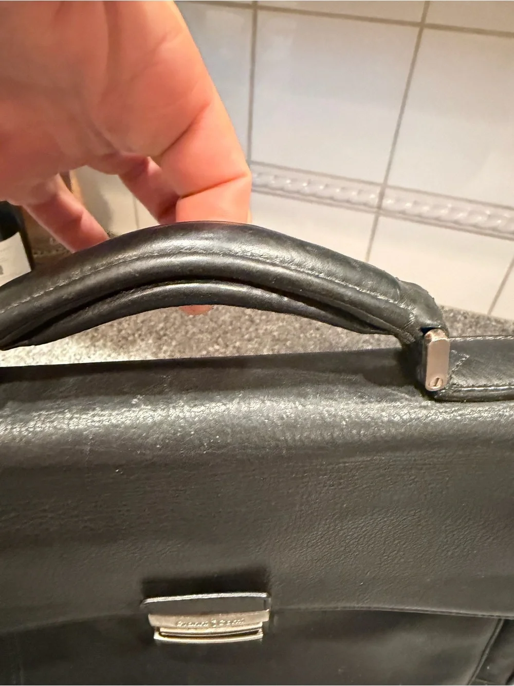 Gianni Conti Leather Briefcase Laptop Bag 15